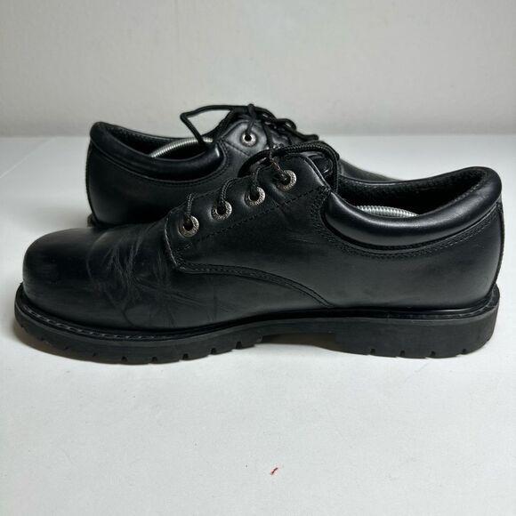 Skechers Mens Relaxet Fit Slip Resistant Black Ankle Work Boots Size 11 Lace Up - Picture 7 of 11
